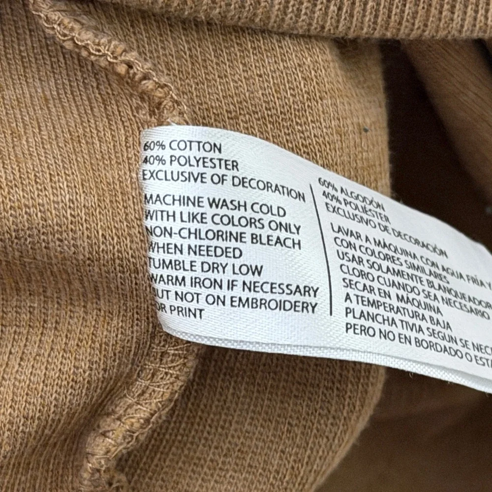 US Polo Assn Mens 2XL Camel Brown Quarter Zip Pullover Sweater Preppy Academia